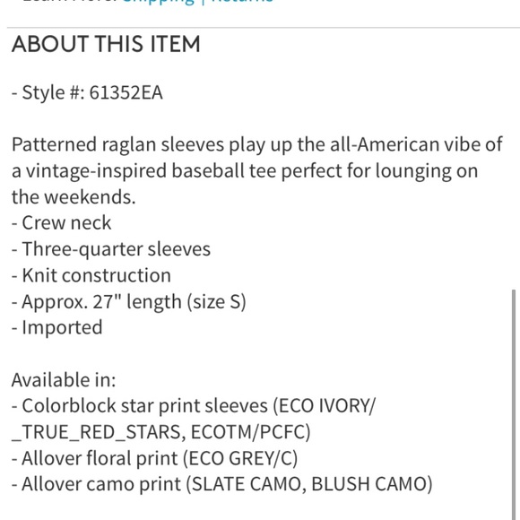 Alternative 3/4 Sleeve Baseball Tee Camo Mixed - Picture 4 of 5